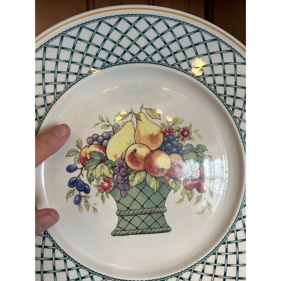 Villeroy & Boch Basket Studio Faience Dinner Plate Fruit Lattice Design - Picture 3 of 4